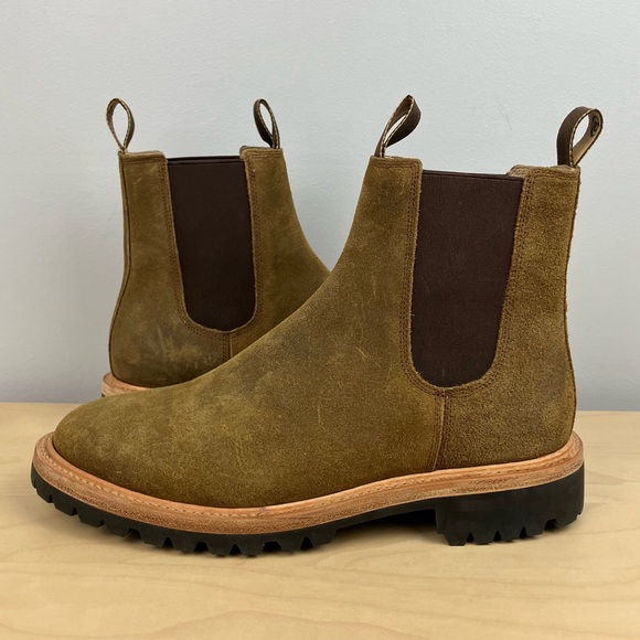 Taylor Stitch Men’s Size 8.0 The Ranch Boots Golden Brown Waxed Chelsea Boots main image 10